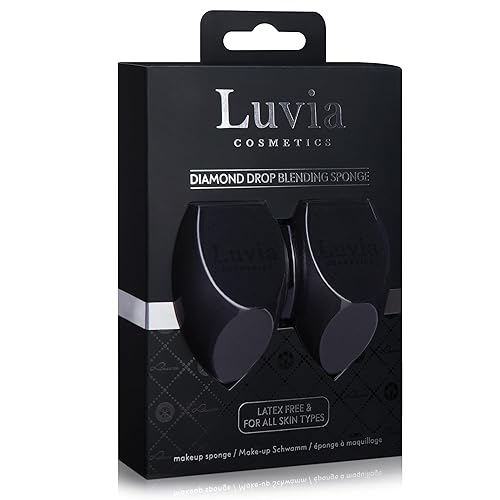 Make-up Schwamm-Set im Diamond Shape - Luvia Cosmetics - Make-up-Blender schwarz