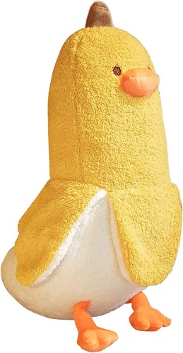 Banana Duck Plush Toy, Soft Plush Toy Duck Stuffed Animal Toy for Girls and Boys Best Gifts for Christmas (Yellow, 19.7") - 19.7" Yellow