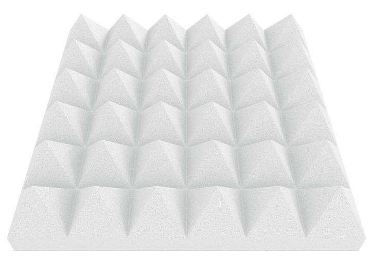 Melamine White Acoustic Foam - Pyramid