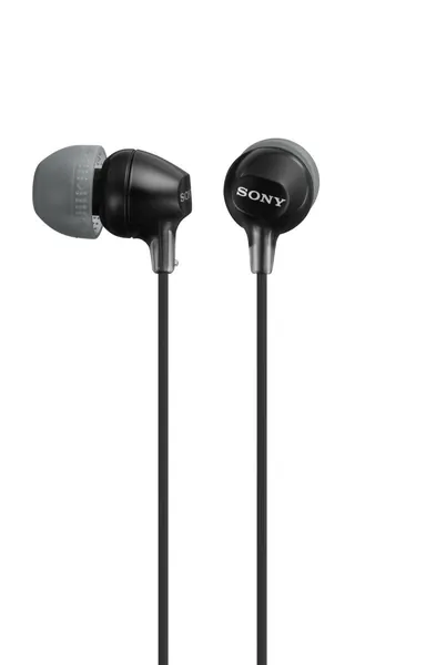 Sony MDREX15LP/B In-Ear Headphones (Black) - Black without Microphone