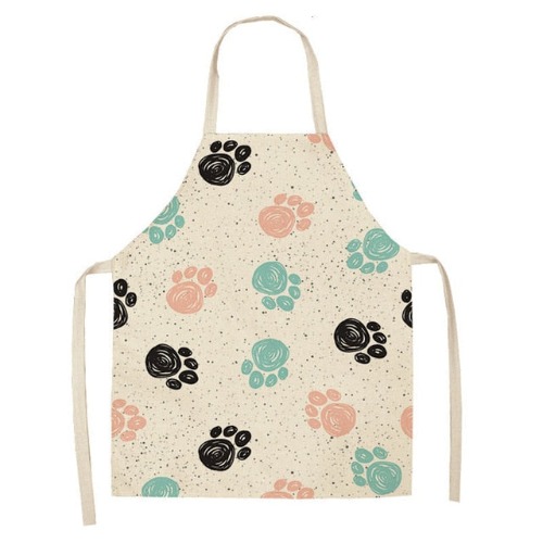 Dachshund Print Cotton Linen Cooking Apron for Women - Print 3