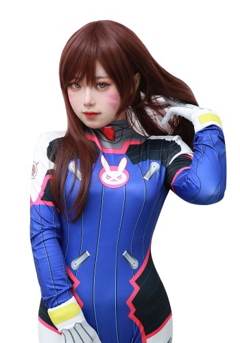 DAZCOS DVA Cosplay Wig SongHana Straight Brown Hair 65 cm (Brown) - Brown