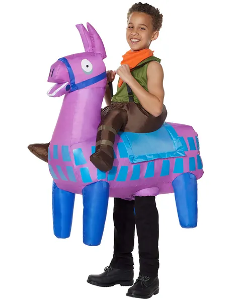Spirit Halloween Boys Giddy Up Fortnite Inflatable Costume | Officially Licensed
