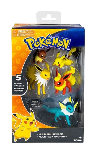 Pokemon Pikachu Eevee Vaporeon Jolteon Flareon Action Figure Toy Pack