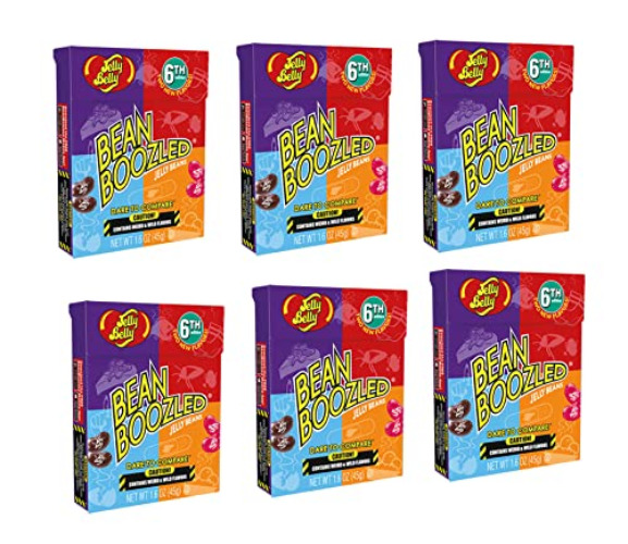BeanBoozled 6th Edition Jelly Beans - 1.6 oz box - 6 Pack - Bean - 1.6 Ounce (Pack of 6)