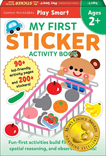 Play Smart My First STICKER BOOK 2+: Preschool Activity Workbook with 200+ Stickers for children with small hands Ages 2, 3, 4: Fine Motor Skills (Mom's Choice Award Winner)