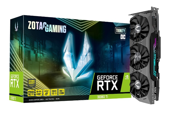 ZOTAC Gaming GeForce RTX™ 3080 Ti Trinity OC 12GB GDDR6X 384-bit 19 Gbps PCIE 4.0 Gaming Graphics Card, IceStorm 2.0 Advanced Cooling, Spectra 2.0 RGB Lighting, ZT-A30810J-10P - 