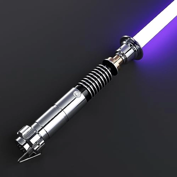 CVCBSER Pixelversion Dueling Lightsaber, Motion Control Smooth Swing 34 Sound Fonts with Infinite Color Changing, Premium Metal Handle Light Saber for Adults and Boys Gift（Pixelversion-34 Fonts
