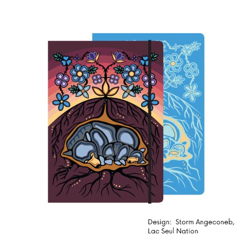 Hardcover Journals w/ Contemporary Indigenous Artwork - Sleeping Bears