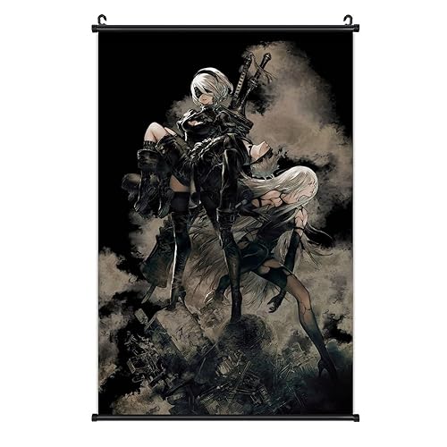 Honkaiaro Anime Poster 86 Nier 2B Black Scroll Poster Art Prints Home Decoration Otaku Fans Gift Posters for Bedroom Living Room - Style-5