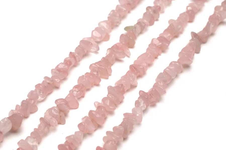 Natural Rose Quartz Chip Beads Approx 5-8mm 32" Strand Tiny Crystal Gemstone For Jewelry Making Irregular Nugget