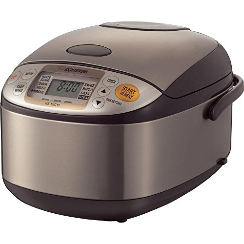 Zojirushi NS-TSC10 5-1/2-Cup (Uncooked) Micom Rice Cooker and Warmer, 1.0-Liter, Stainless Brown - 5.5 cups - Rice Cooker