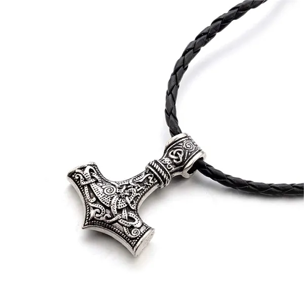 Nordic Vikings Thor's Hammer Necklace Animal Viking Mjolnir Pendant Necklace Talisman VKXL128