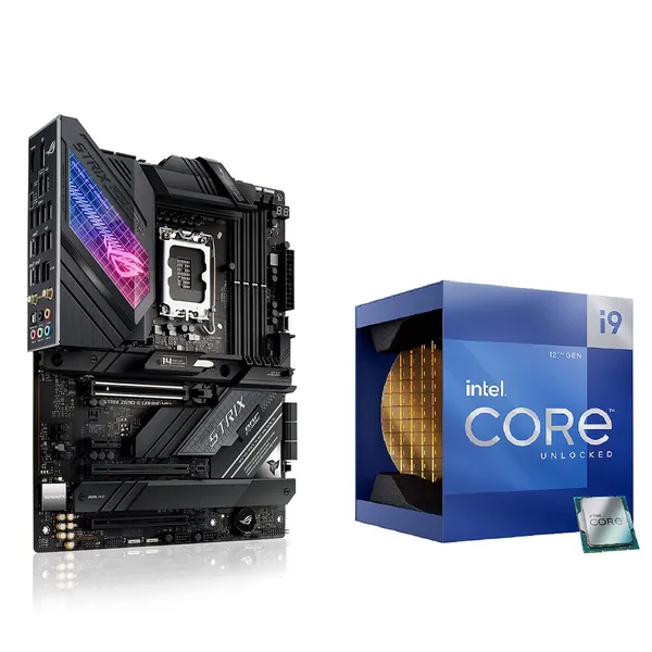 Intel Core i9-12900K Desktop Processor 16 (8P+8E) Cores up to 5.2 GHz Unlocked LGA1700 Desktop Processor with ASUS ROG Strix Z690-E Gaming WiFi Motherboard
