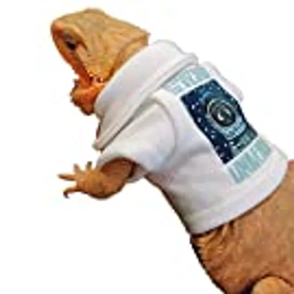 Lizard Clothes for Bearded Dragon Reptile Apparel Handmade Cotton T-Shirt Photo Party for Lizard Bearded Dragon Crested Gecko Chameleon