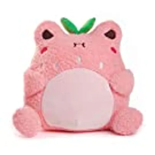 Cuddle Barn PlushGoals - Strawberry Wawa Super Soft Cute Kawaii Froggie Dressed As Fruit Collectible Stuffed Animal Plush Toy Spring Easter Basket Stuffer, 9 inches
