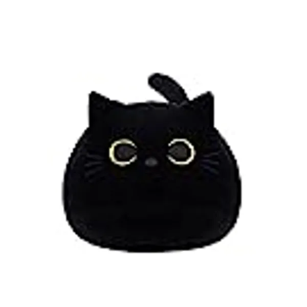 iBccly Black Cat Plush Toy Black Cat Pillow,Soft Plush Doll Cat Plushie Cat Pillow,Stuffed Animal Soft Plush Pillow Baby Plush Toys Cat Shape Design Sofa Pillow Decoration Doll
