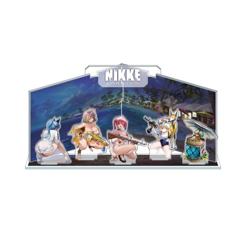 Algernon Products NIKKE Diorama Acrylic - Summer- Troop 03, Unassembled Approx. 9.3 x 12.0 inches (235 x 305 mm), Acrylic