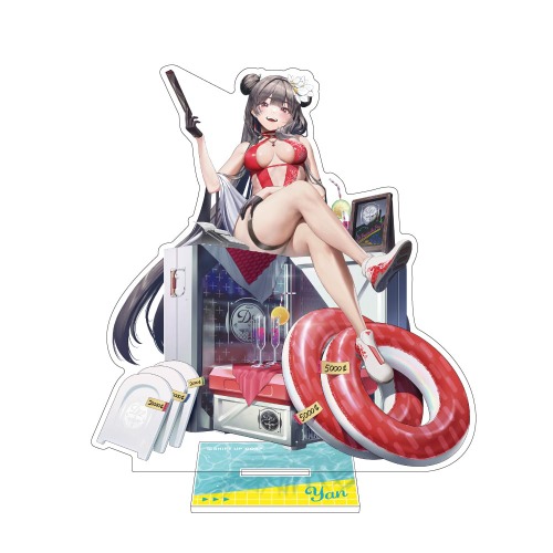 Algernon Products NIKKE Yan, Approx. W1.9-4.1 inches (48-104 mm) x H4.7 inches (120 mm), Acrylic Stand, Acrylic