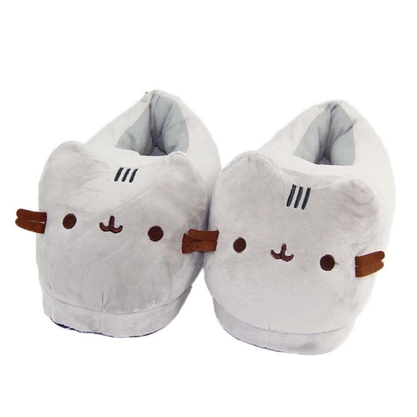 Gray Cat Slippers Chibi Cat House Slippers Cat Mom Gifts