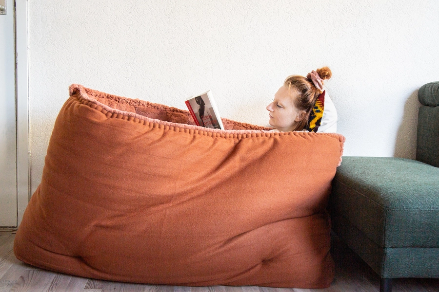 PRE-ORDER Tweed FLOOF for people | Escape den | Cuddle cave | Dog bed for humans | Floor pillow | Lounge | People pocket |