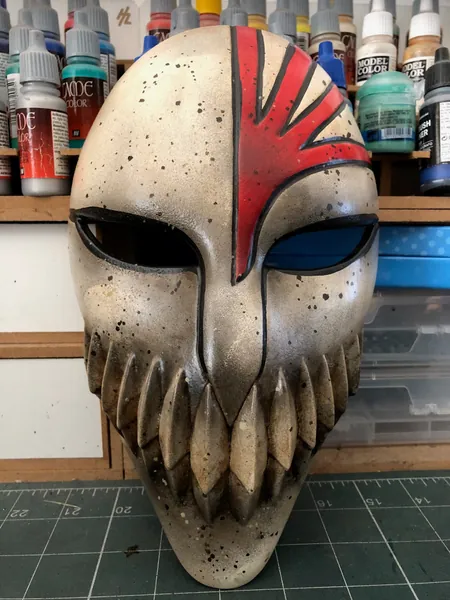 Bleach Ichigo hand painted 3D printed face mask helmet