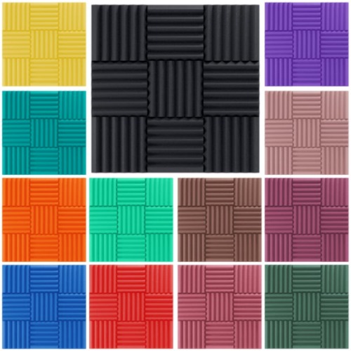 Soundproofing Acoustic Studio Foam - Teal Color - Wedge Style Panels 12”x12”x2” Tiles - 4 Pack