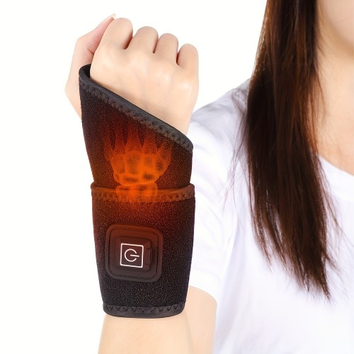 Hand Heating Pad For Carpal Tunnel Relief Heated Wrist Brace 3 Temperature Gears Hot Compress Electric Heated Wrist Brace For Daily Wrist Care