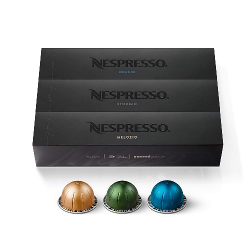 Nespresso Capsules VertuoLine, Medium and Dark Roast Coffee, Variety Pack, Stormio, Odacio, Melozio, 30 Count, Brews 7.77 Ounce - Best Seller Pack