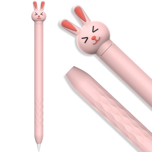 AhaStyle Cute Cartoon Sleeve for Apple Pencil 2nd Gen, Soft Silicone Sleeve Cover Accessories Compatible with Apple Pencil 2nd Generation (Pink Rabbit) - Apple Pencil 2nd - Pink Rabbit