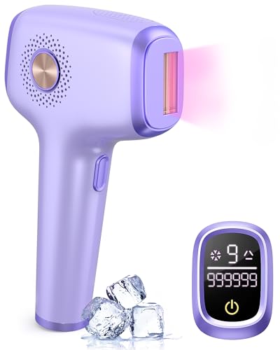 INNZA IPL Hair Removal with Ice Cooling Care Function for Women Permanent,999,999 Flashes Painless laser Hair Removal, Hair Removal Device for Armpits Legs Arms Bikini Line - purple