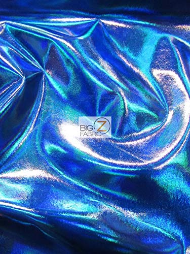 Ultra Holographic Glossy Patent Spandex Vinyl Fabric by The Yard DIY Accessories Decor Fashion Clothing Costume (Royal Blue) - Royal Blue