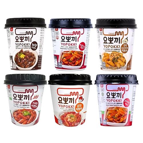 Customised YP Korean Assorted Rice Cake Yopokki Topokki Cup (Pack of 6), Choose Any 3 Customised Flavours