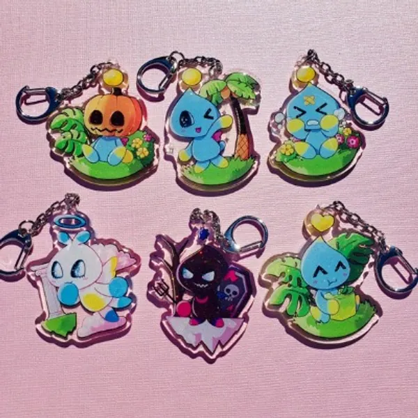 Chao Garden Glitter Charms | Etsy