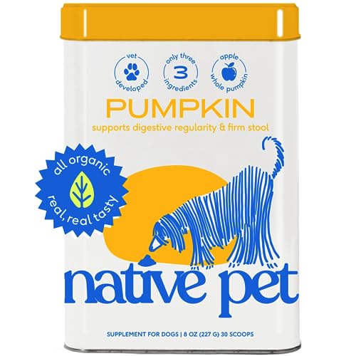 Native Pet Organic Pumpkin for Dogs (8 oz) - All-Natural, Organic Fiber for Dogs - Mix with Water to Create Delicious Pumpkin Puree - Prevent Waste with a Canned Pumpkin Alternative! (8 oz) - 8 oz