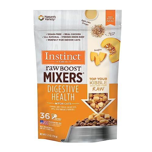 Instinct Freeze Dried Raw Boost Mixers Grain Free Digestive Health Recipe All Natural Cat Food Topper by Nature's Variety, 5.5 oz. Bag - 5.5 Ounce (Pack of 1)