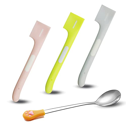 IVIA PET Food Can Spoon | 4Pack | Pet Food Mixing Spoons Food Canned Scoop for Dogs and Cats(S) - Small - Mix Color