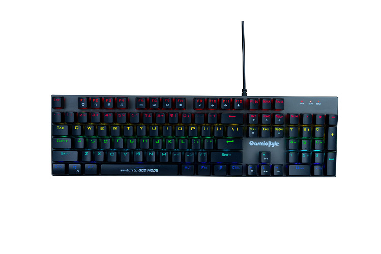 Cosmic Byte CB-GK-28 Vanth Mechanical Keyboard Upgraded with Swappable Outemu Red Switches and Rainbow LED (Black/Grey) - Red Switch ₹1,749.00