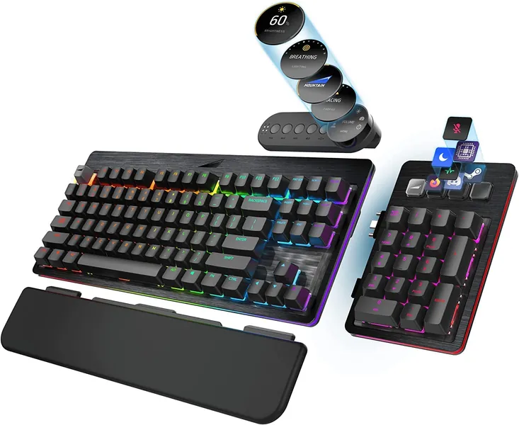 MOUNTAIN Everest Max Gaming Tastatur - MX Blue, ANSI, US-Layout, schwarz