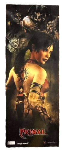 Vintage PlayStation 2 Primal Poster CIVILIZATION IS ONLY SKIN DEEP  12" 32” DUAL
