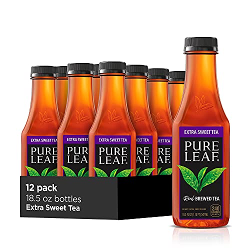 Pure Leaf Iced Real Brewed Black Tea, Extra Sweet, 18.5 Fl Oz (Pack of 12) - Extra Sweet - 18.5 Fl Oz (Pack of 12)