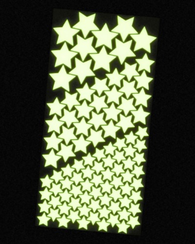 WANDfee Leuchtsterne ☆☆ 100 ☆ selbstklebende EXTRASTARK leuchtende Sterne Sternenhimmel Aufkleber Kinderzimmer - 