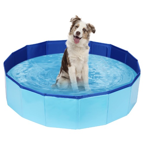 Foldable Dog Pool, YSJILIDE Portable PVC Dog Pet Swimming Pool, Collapsible Plastic Dog Bath for for Large Medium Small Dogs & Kids (32 x 8) - S-32'' x 8''