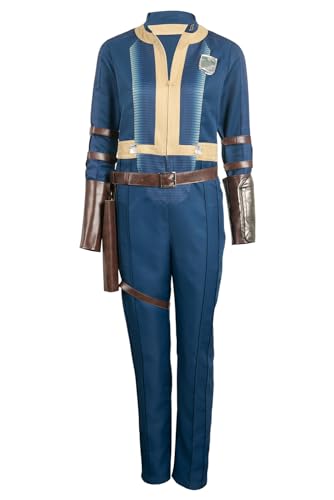 Eusnady Lucy Costume Vault Dweller Lucy Cosplay Jumpsuit Belt Outfits Lucy Costume Accessories for Women Halloween - X-Large - Lucy
