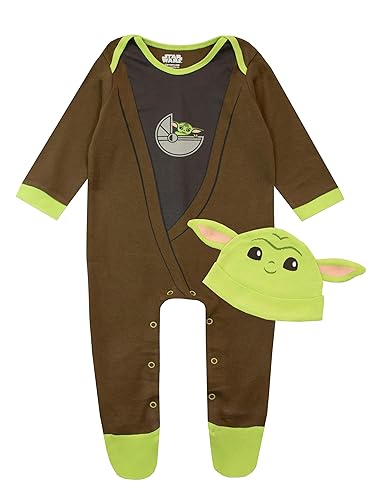 Star Wars Tutina da Notte e Cappello per Bambino The Mandalorian Baby Yoda - 3-6 mesi
