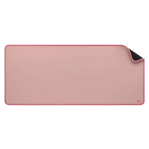 Logitech Desk Mat - Studio Series, Multifunctional Large Desk Pad, Extended Mouse Mat, Office Desk Protector with Anti-Slip Base, Spill-Resistant Durable Design, in Darker Rose