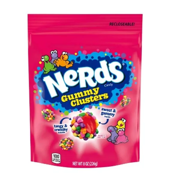Nerds Gummy - Clusters Peg Bag (5 OZ Bag) - Imported from US - Nerds Candy