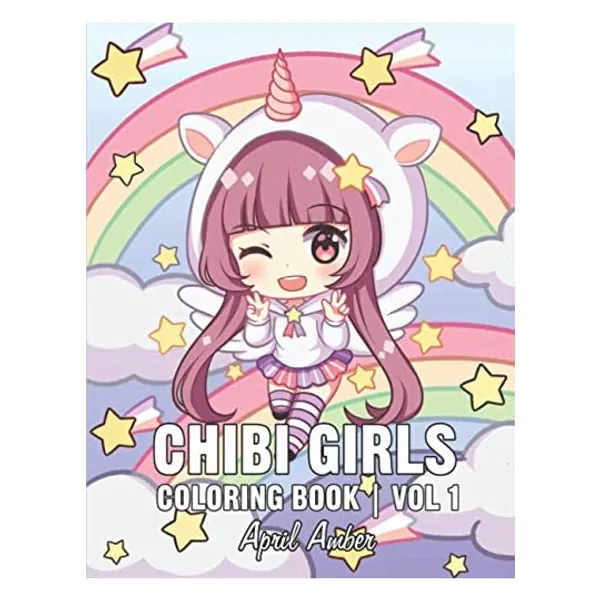 
                            Chibi Girls Coloring Book: For Kids with Cute Lovable Kawaii Characters In Fun Fantasy Anime, Manga Scenes
                        