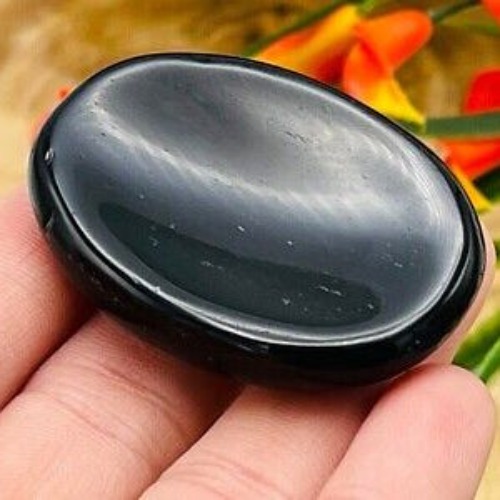 Obsidian Worry Stone