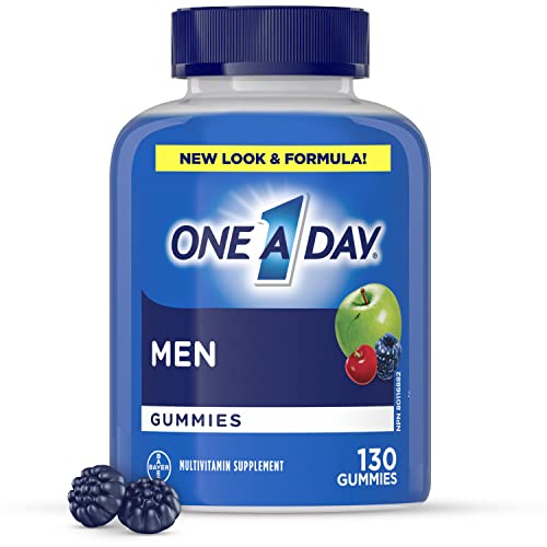 One A Day Men's Multivitamin Gummies - Daily Gummy Vitamins For Men With Vitamin A, C, D, Zinc For Immune And Bone Health, Biotin For Energy Metabolism, Vitamin E, Selenium Antioxidants, 130 Gummies